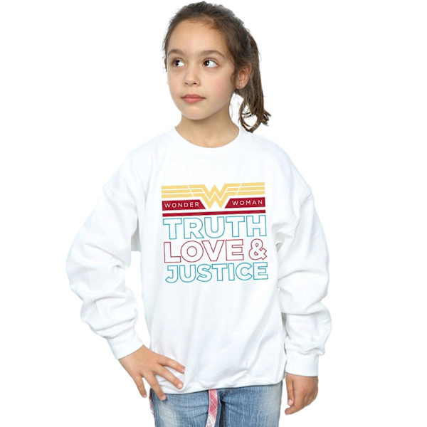 DC Comics Girls Wonder Woman 84 Truth Love And Justice Sweatshirt White 3-4 Years