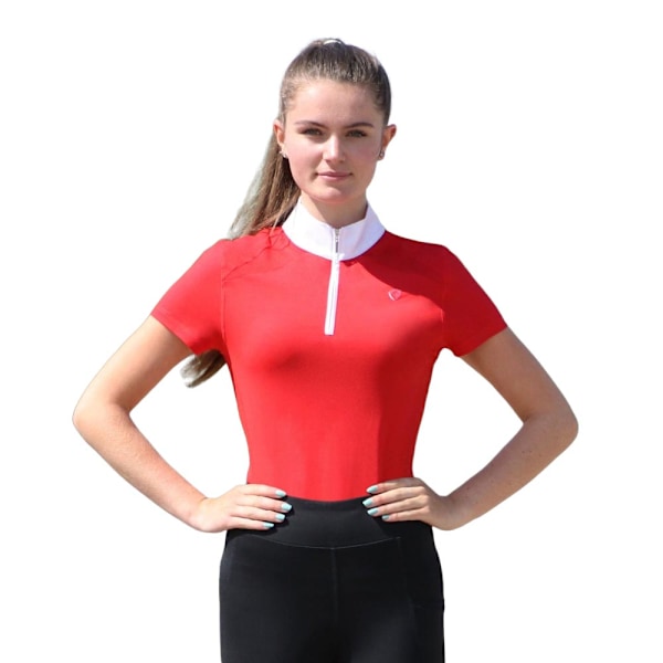 Hy Girls DynaMizs Show Shirt 15-16 år Röd/Vit Red/White 15-16 Years