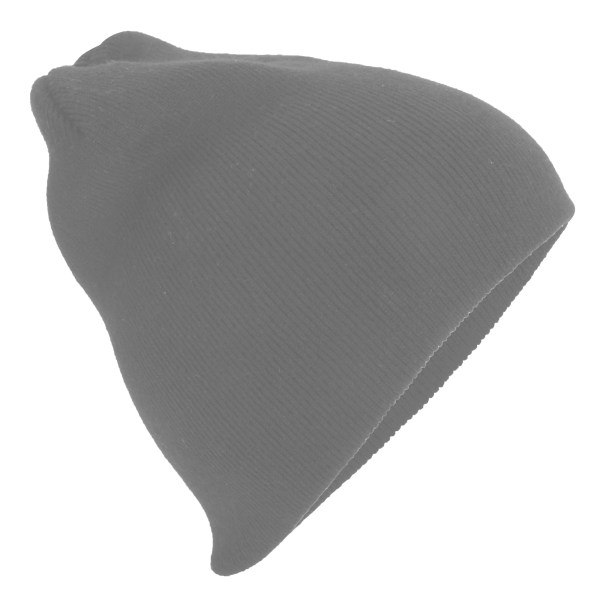 Beechfield Plain Basic Stickad Vinter Beanie Hat One Size Graph Graphite Grey One Size