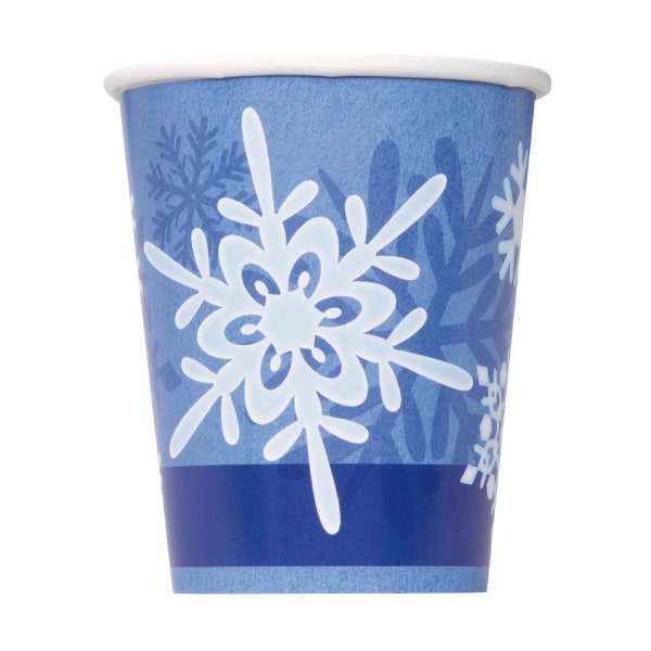Snowflake Winter Party Cup (Pack med 8) One Size Blå/Vit Blue/White One Size