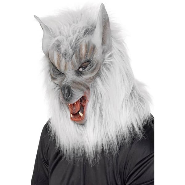 Smiffys Unisex Vuxen Vargmask One Size Grå Grey One Size