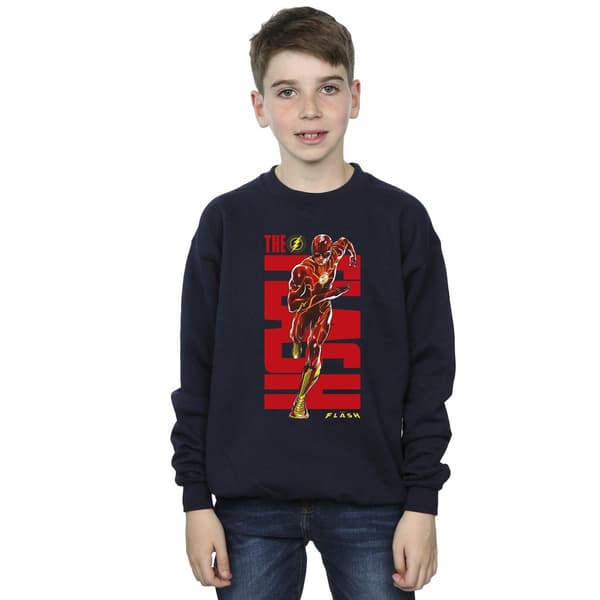 DC Comics Pojkar The Flash Dash Tröja 9-11 År Marinblå Navy Blue 9-11 Years