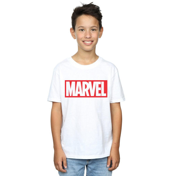 Marvel Comics Boys Classic Logo T-Shirt 3-4 år Vit White 3-4 Years