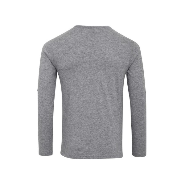 Premier Mens Long John Roll Sleeve T-shirt L Grå Marl Grey Marl L