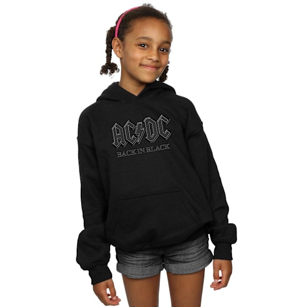 AC/DC Girls Back In Black Hoodie 9-11 år Svart Black 9-11 Years