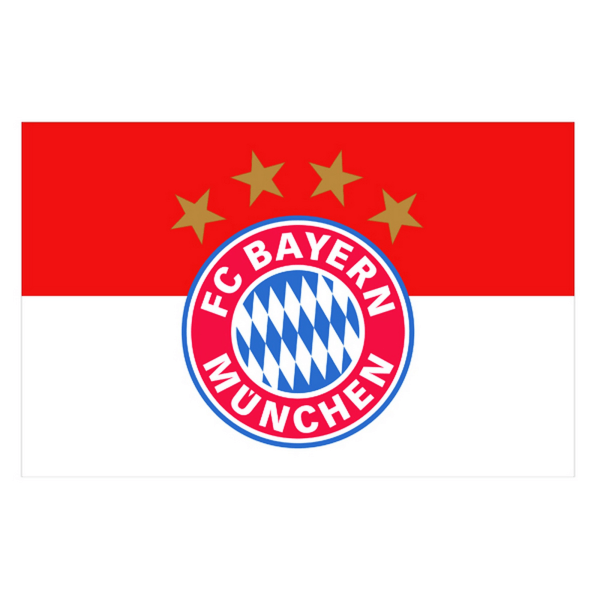 FC Bayern München officiella fotbollsvapenupphängare Flag One Siz White/Red One Size