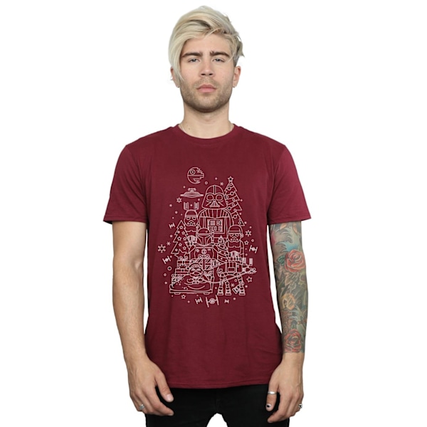 Star Wars Mens Empire Jul T-Shirt L Bourgogne Burgundy L