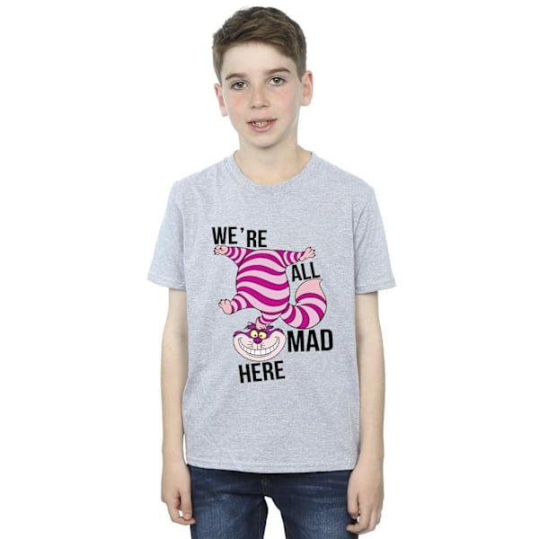 Disney Boys Alice In Wonderland All Mad Here T-Shirt 7-8 år Sports Grey 7-8 Years