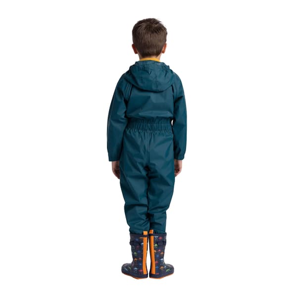 Trespass Barn/Kids Button Regnställ 2-3 År Teal Teal 2-3 Years