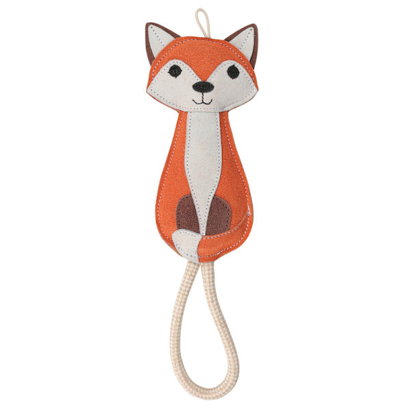 Benji & Flo Reynard The Fox Suede Hundeleksak Storlek One Orange/Vit Orange/White One Size