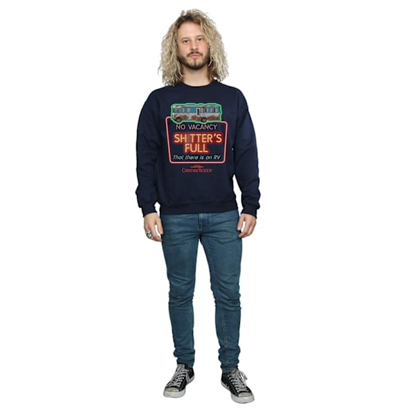 National Lampoon's Christmas Vacation Herr No Vacancy Sweatshirt Navy Blue XL