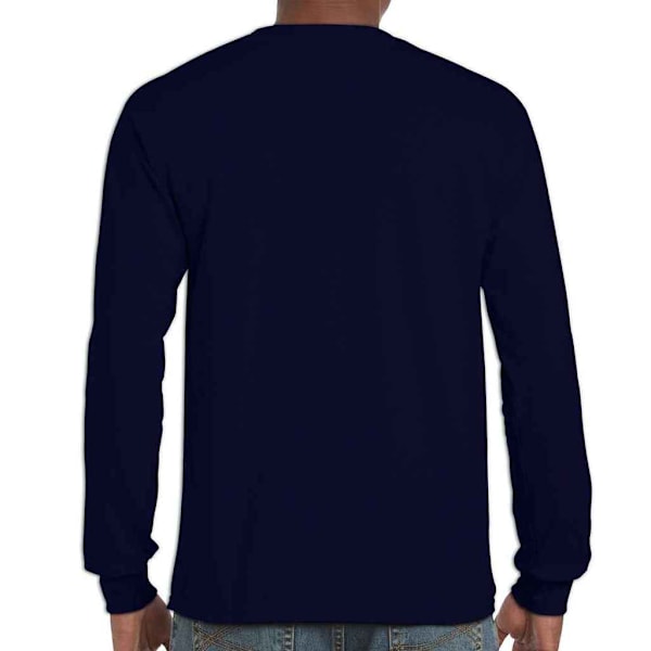 Gildan Unisex Adult Ultra Cotton Long-Sleeved T-Shirt L Navy Navy L
