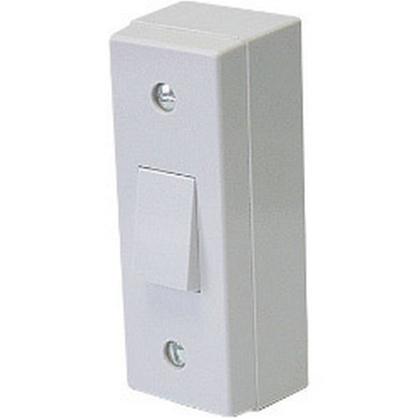 Dencon 10amp 1-vägs 2-polig Architrave-strömbrytare med monteringsbox O Grey One Size