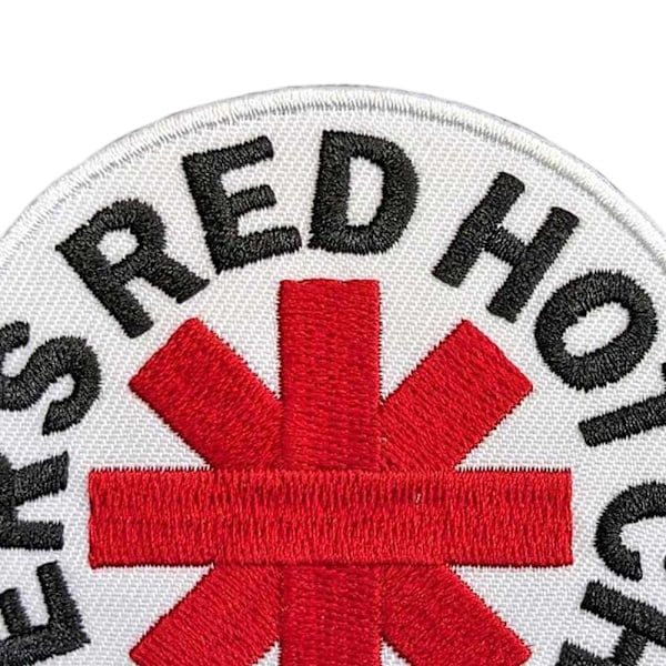 Red Hot Chilli Peppers Vävd Stjärna Stryk-På-Lapp En Storlek Vit White/Red One Size