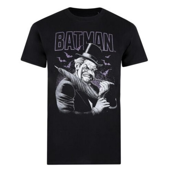 Batman Mens Penguin Grimase T-Shirt M Svart/Grå Black/Grey M