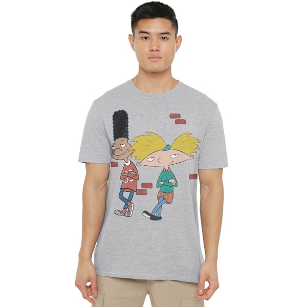 Hey Arnold! Herr Leaning Arnold & Gerald T-Shirt M Sport Heathe Sport Heather M