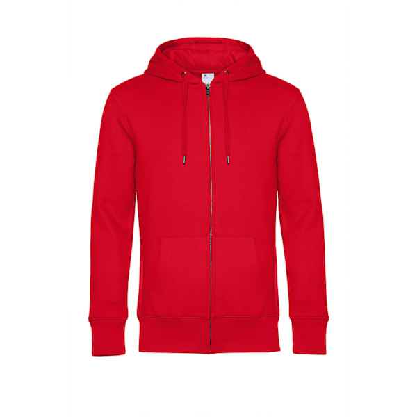 B&C Herr Full Zip Hoodie L Röd Red L