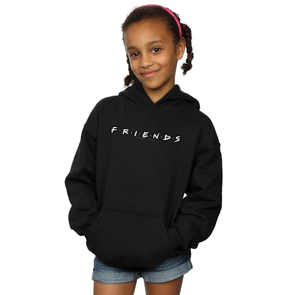 Friends Girls Text Logo Hoodie 12-13 år Svart Black 12-13 Years