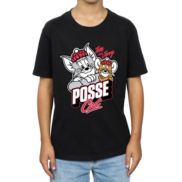 Tom And Jerry Boys Posse Cat T-Shirt 9-11 År Svart Black 9-11 Years