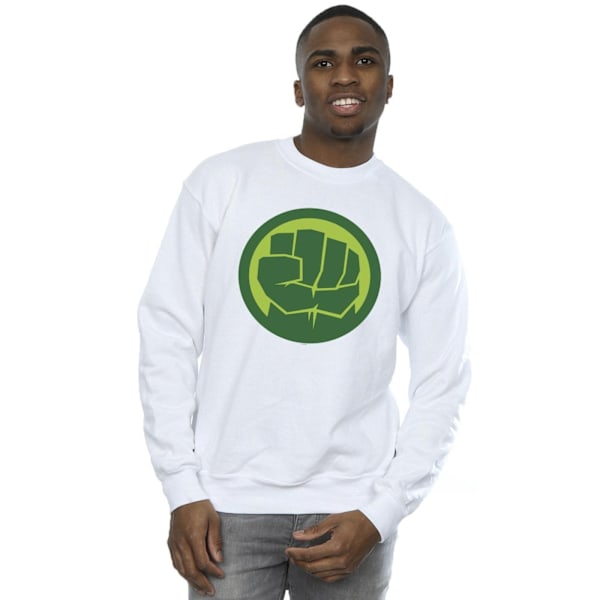 Marvel Herr Hulk Bröstlogga Sweatshirt L Vit White L