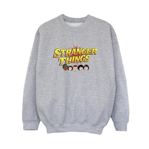 Netflix Boys Stranger Things Comic Heads Sweatshirt 12-13 år Sports Grey 12-13 Years