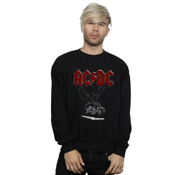 AC/DC Mens Fly On The Wall 1985 Sweatshirt XL Svart Black XL