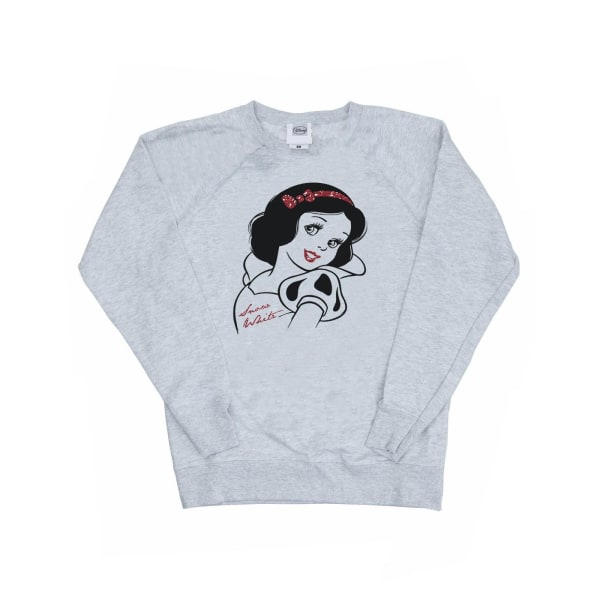 Disney Princess Dam/Dam Snow White Glitter Sweatshirt S H Heather Grey S