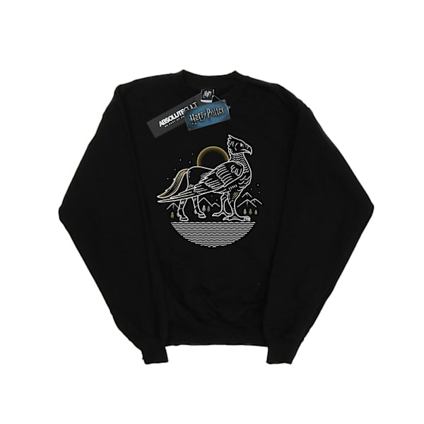Harry Potter Herr Buckbeak Linjeteckning Sweatshirt XL Svart Black XL