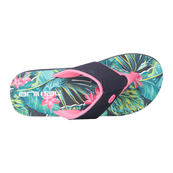 Animal Childrens/Kids Swish Tropical Leaves Återvunna flip Flops Green 10 UK Child