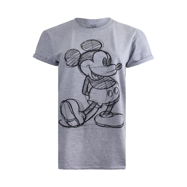 Disney Mickey Mouse Sketch T-shirt för damer/damer S Röd Red S