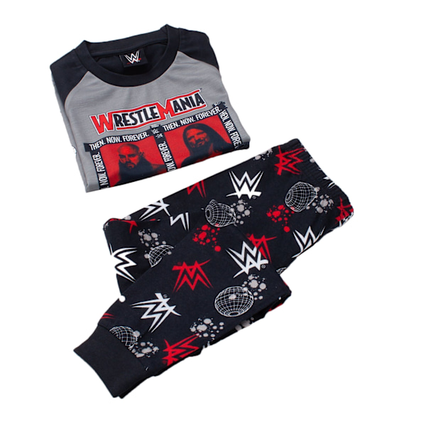 WWE Boys Characters Lång Pyjamas Set 7-8 År Grå/Svart Grey/Black 7-8 Years