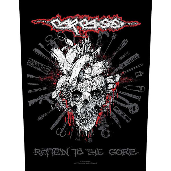 Carcass Rotten To The Gore Patch One Size Svart/Röd/Grå Black/Red/Grey One Size