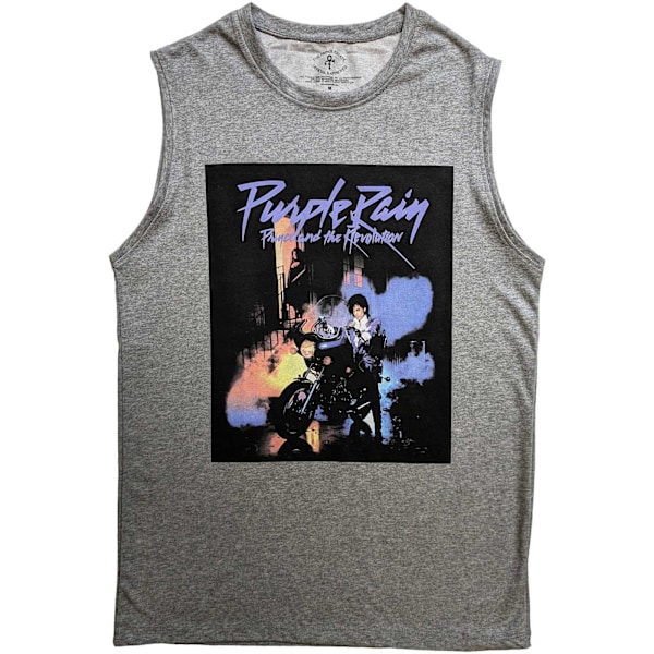 Prince Unisex Adult Purple Rain Bomull Tank Top S Grå Grey S