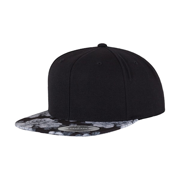 Flexfit by Yupoong Unisex Rosor Tryck Snapback Cap En Storlek Bla Black/Grey One Size