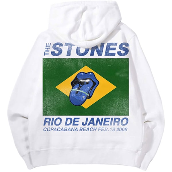 The Rolling Stones Unisex Adult Copacabana Hoodie L Vit White L
