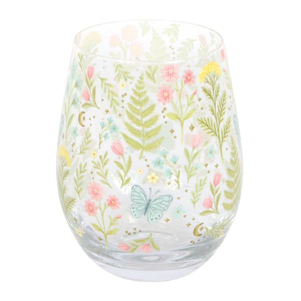 Something Different Luna Bloom Blommig 450ml Stamfritt Glas En Multicoloured One Size