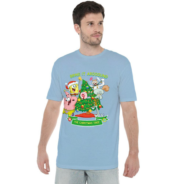 SvampBob Fyrkant Herr Aroooound The Christmas Tree Patrick Light Blue S