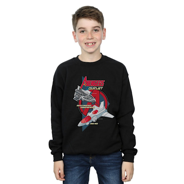 Marvel Boys The Avengers Quinjet 1969 Sweatshirt 5-6 år Svart Black 5-6 Years