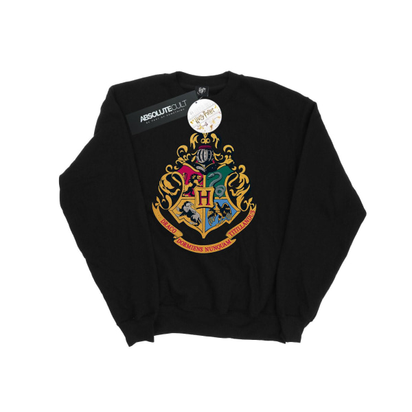 Harry Potter Boys Hogwarts Crest Gold Ink Sweatshirt 12-13 år Black 12-13 Years