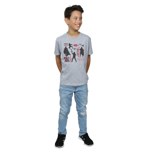 Star Wars Boys The Last Jedi First Order Silhouettes T-shirt 7- Sports Grey 7-8 Years