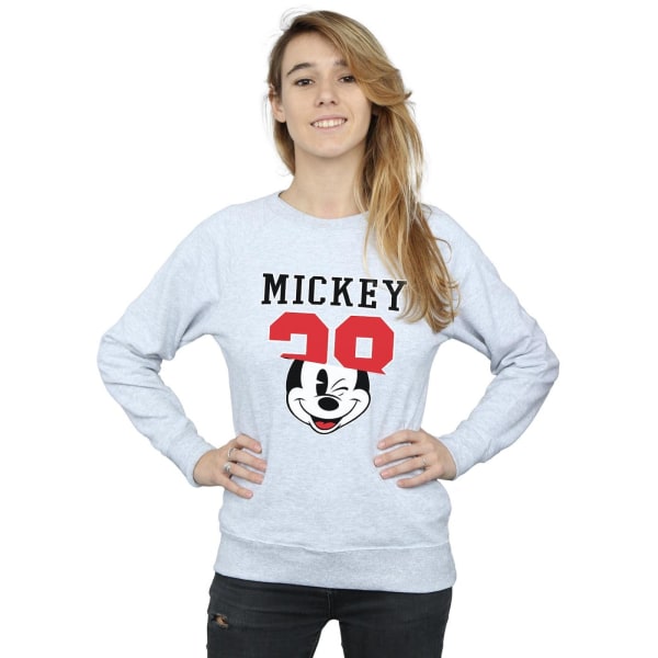 Disney Womens/Ladies Mickey Mouse Split 28 Sweatshirt L Sports Sports Grey L