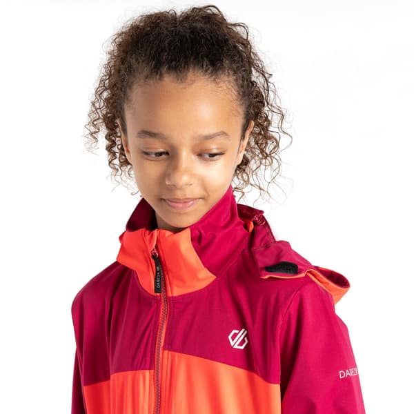 Dare 2B Cheer Softshelljacka för barn 7-8 år, Berry Berry Pink/Neon Pink 7-8 Years