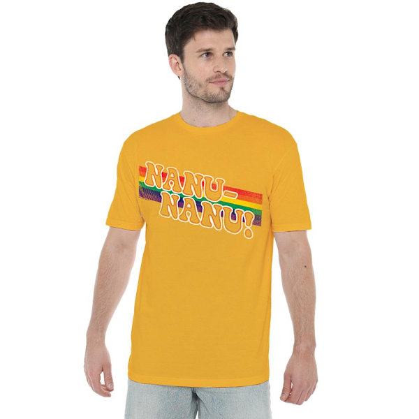 Mork And Mindy Herr Nanu Regnbåge T-Shirt L Guld Gold L