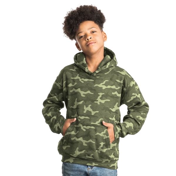 Awdis Camo Hoodie för barn/barn 9-11 år Grön Camo Green Camo 9-11 Years