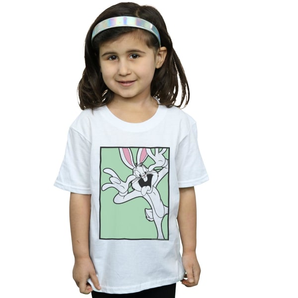 Looney Tunes Girls Bugs Bunny Funny Face T-shirt i bomull 7-8 Ja White 7-8 Years