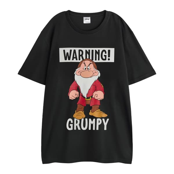 Snövit och de sju dvärgarna Herr Grumpy Kortärmad Lång Black XL
