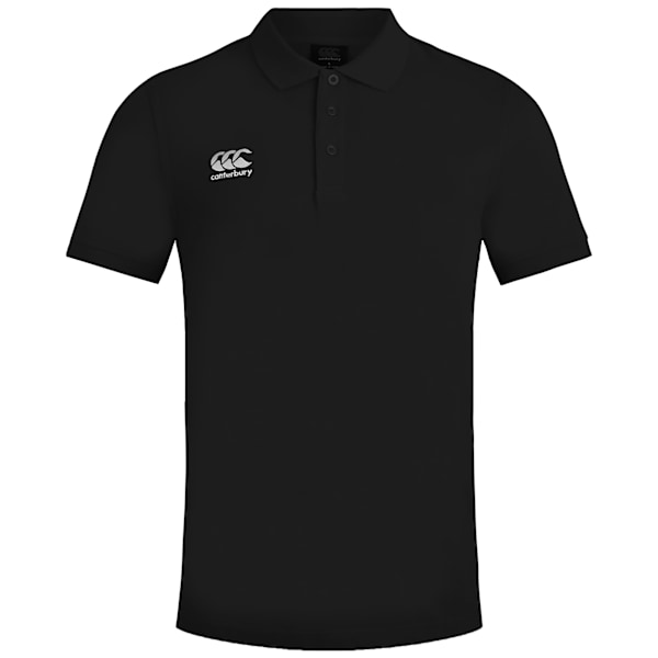 Canterbury Mens Waimak Kortärmad Pique Poloshirt XXL Svart Black XXL