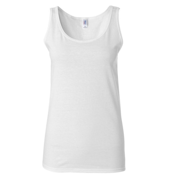 Gildan Ladies Soft Style Tank Top Vest S Vit White S