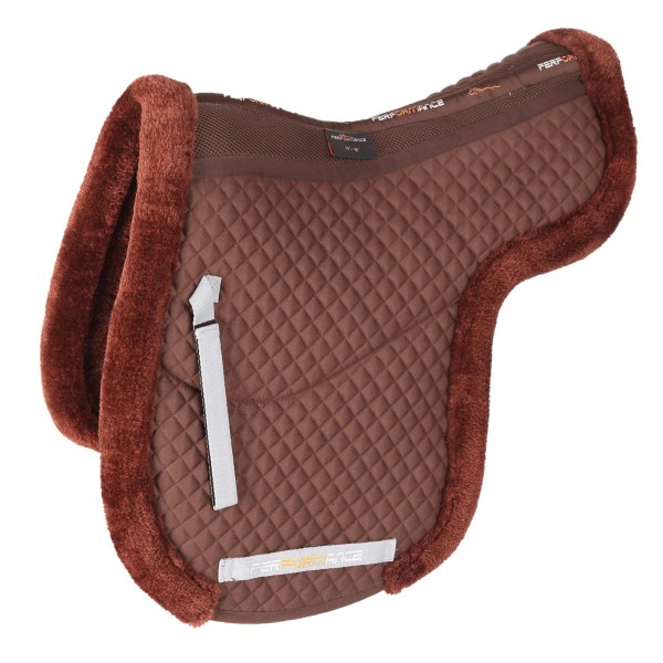 Performance Lined Horse Numnah 15in - 16,5in Brown Brown 15in - 16.5in