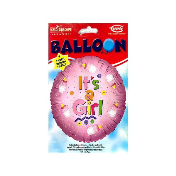Everts It´s A Girl Flaska Folieballong One Size Rosa Pink One Size